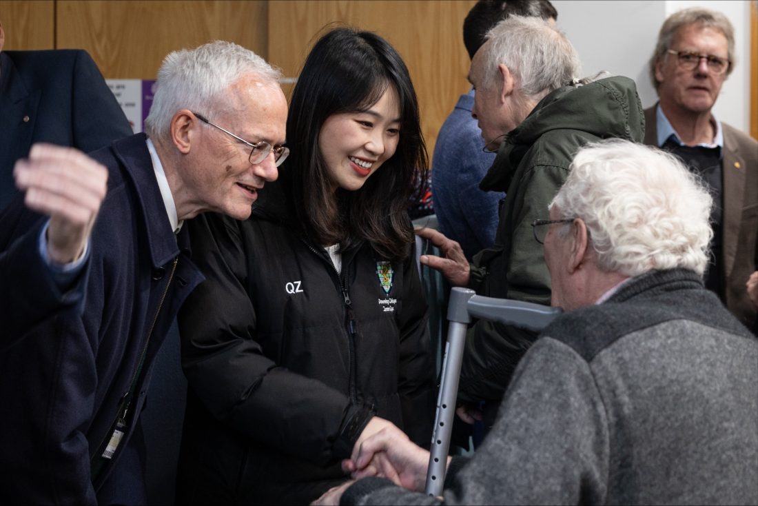 Dr Yiqi Zhao and Professor Geoff Smith with members of the Medawar family
